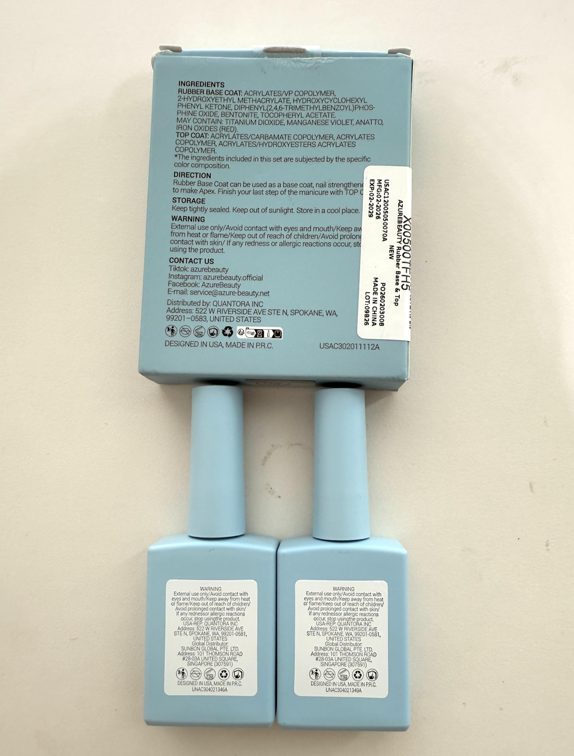 AZUREBEAUTY before and after nails showing improved strength and finish