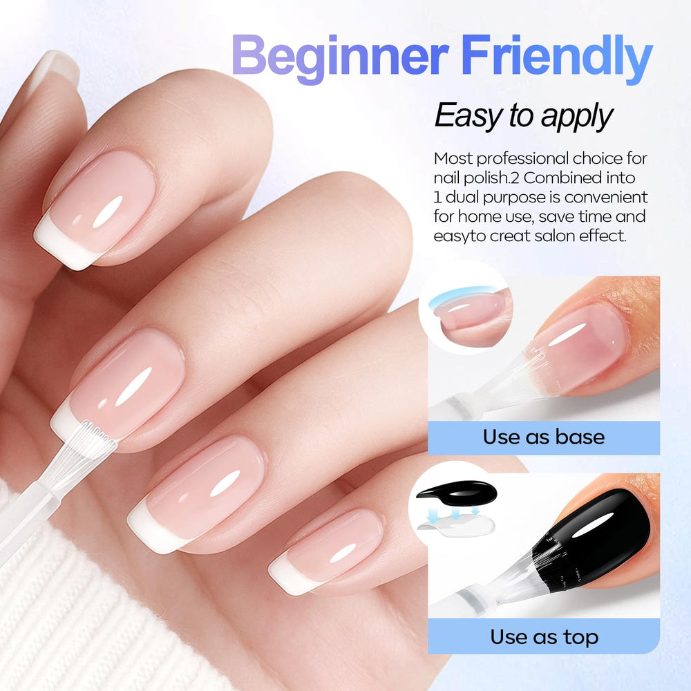 AZUREBEAUTY bottle held in hand to show size and easy-at-home manicure portability