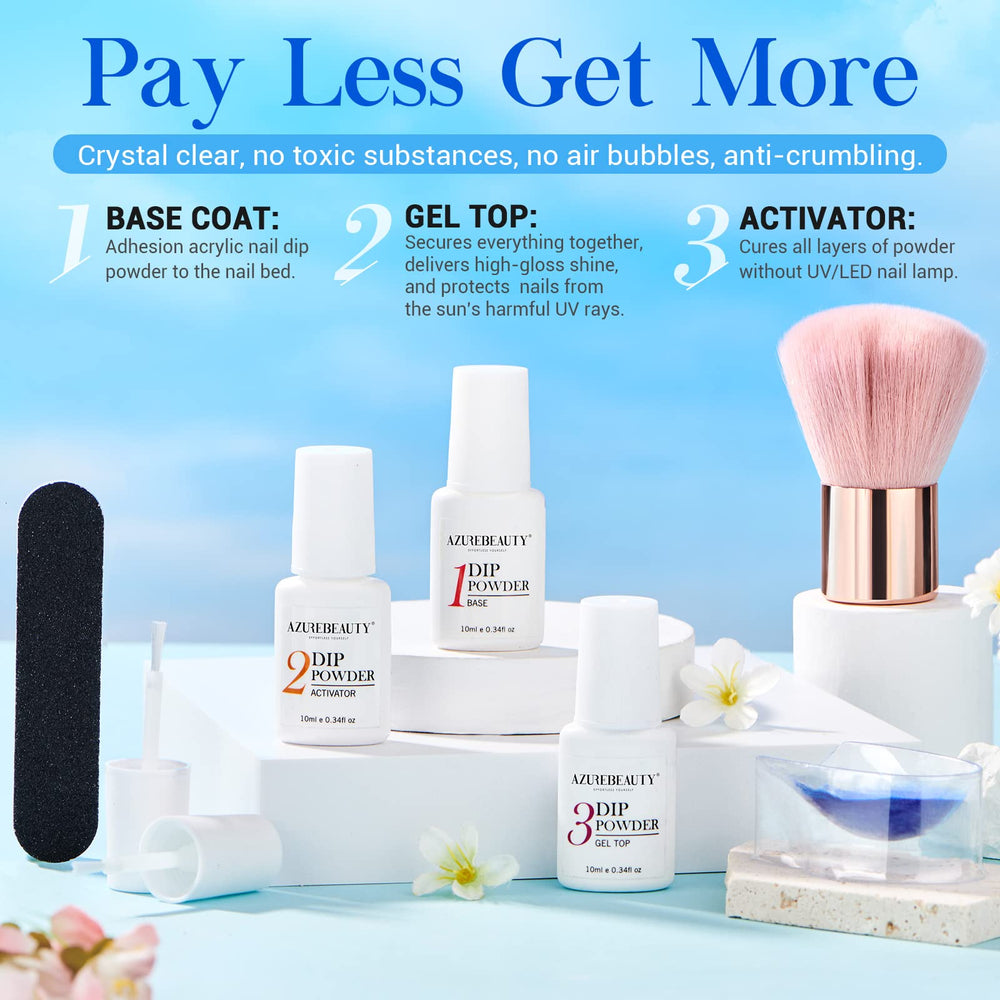 AZUREBEAUTY nail brush with replacement heads showing precise application control