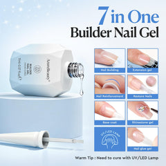 AZUREBEAUTY builder gel forming apex to strengthen thin natural nails