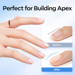 AZUREBEAUTY brush applying builder gel to nail for easy sculpting and control
