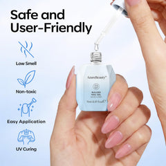 AZUREBEAUTY builder gel creating a clean apex on a nail for stronger structure