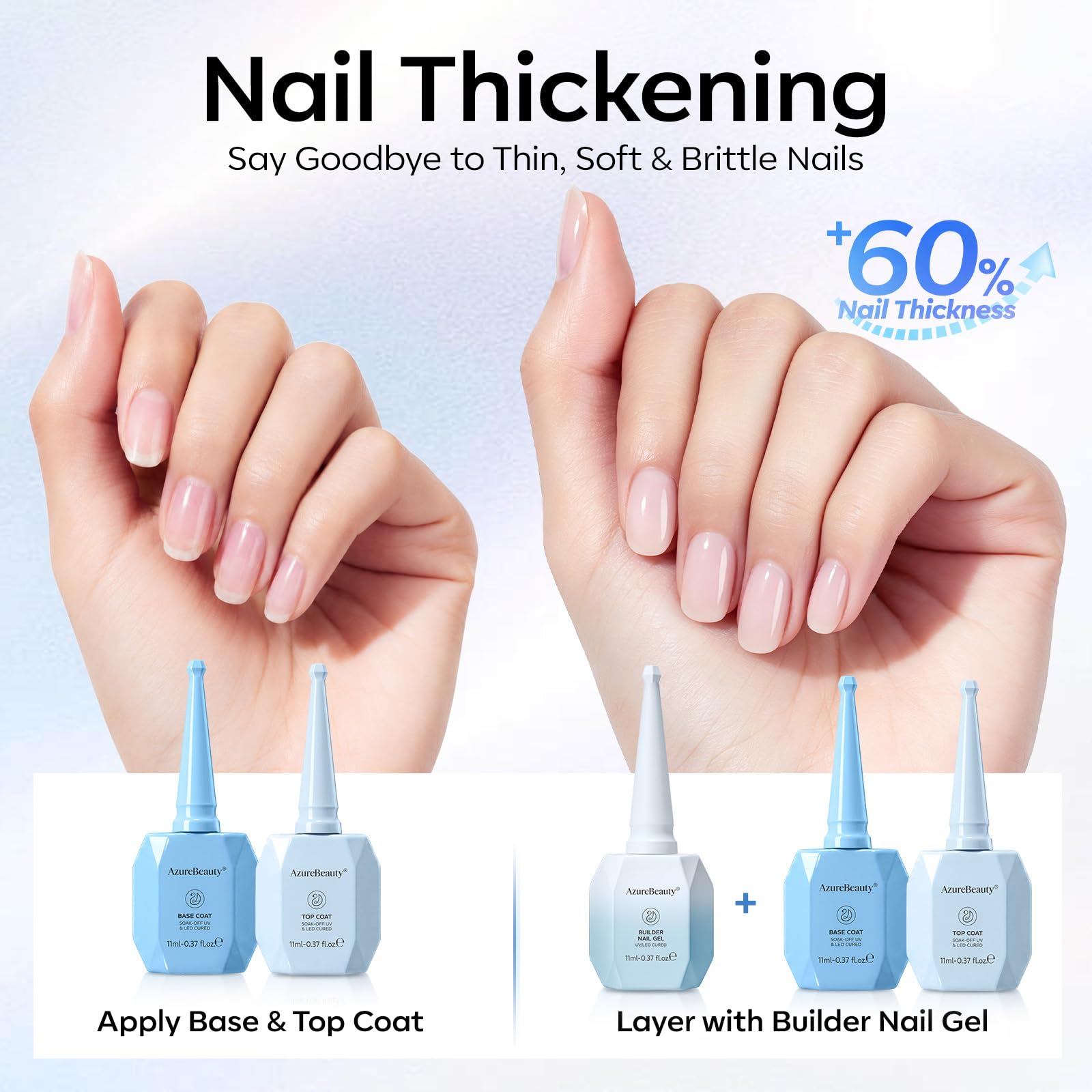AZUREBEAUTY builder gel texture swirl demonstrating smooth self-leveling consistency