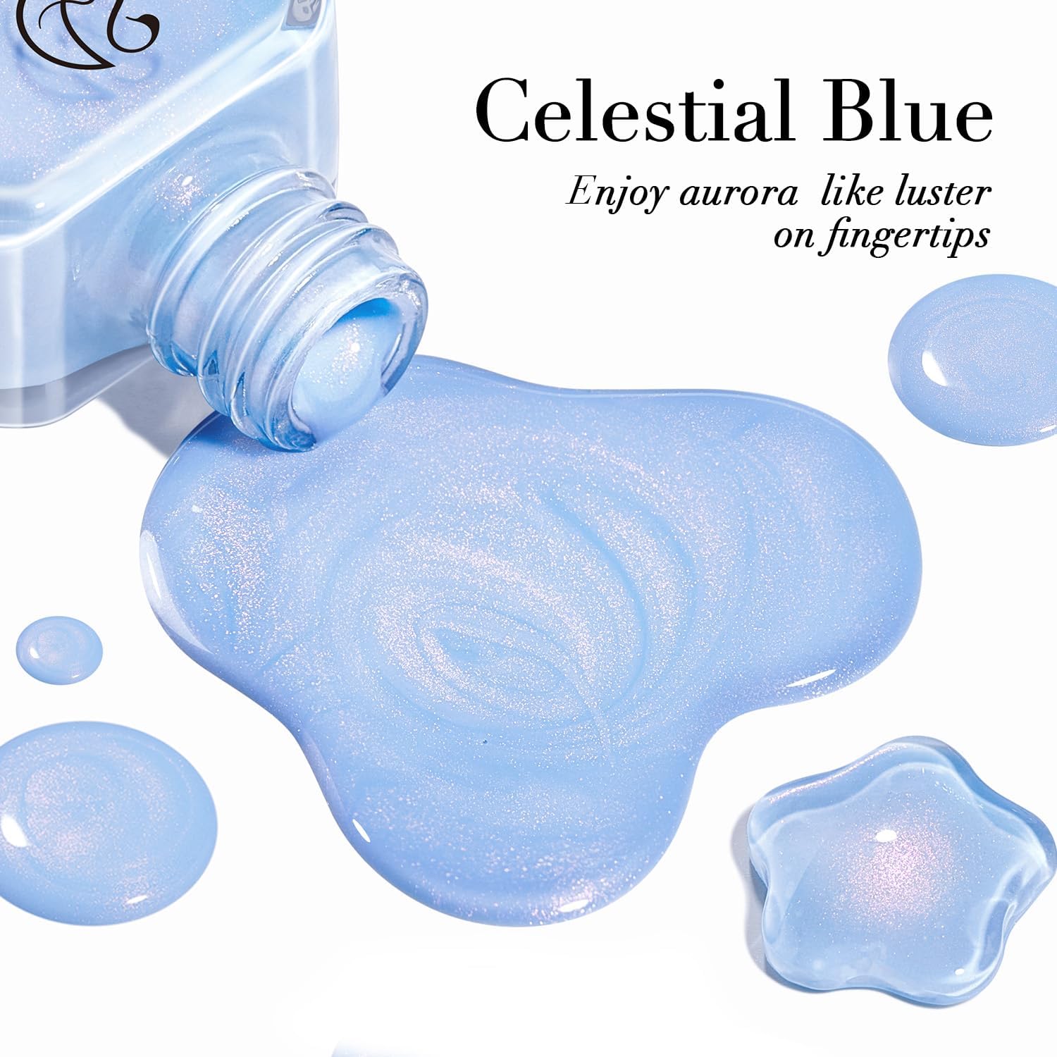 AZUREBEAUTY color swatch on nail wheel showing true celestial blue shade