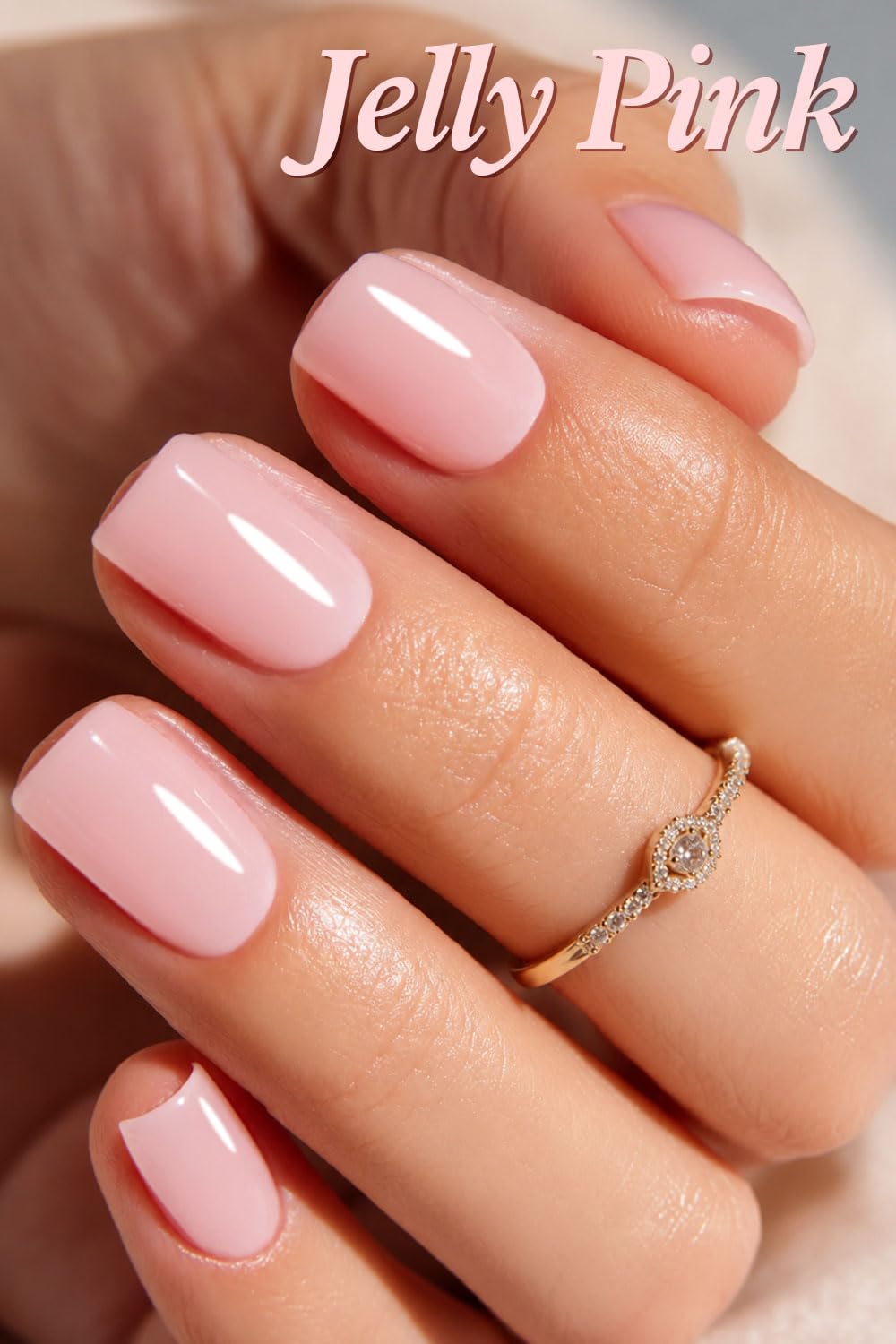 AzureBeauty close-up on nail showing strengthened, glossy natural look