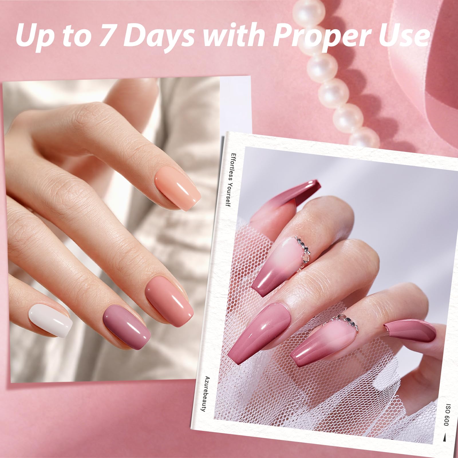 AZUREBEAUTY closeup sheen on nail illustrating smooth glossy finish
