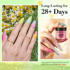 AZUREBEAUTY open jars displaying six spring-summer color powders for variety