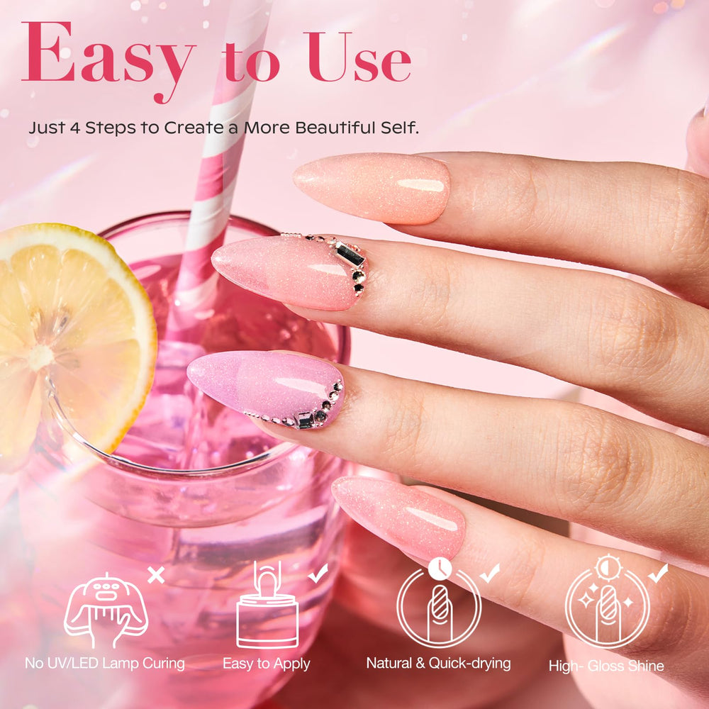 AZUREBEAUTY dipping tray in use catching excess powder and simplifying cleanup