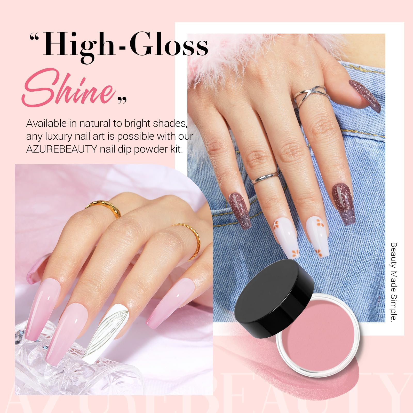 AZUREBEAUTY drill bits and sanding bands for precise nail prep benefit