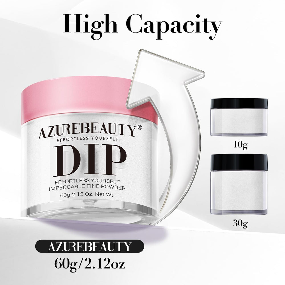 AZUREBEAUTY encapsulated glitter nail sample showing sealed sparkle longevity