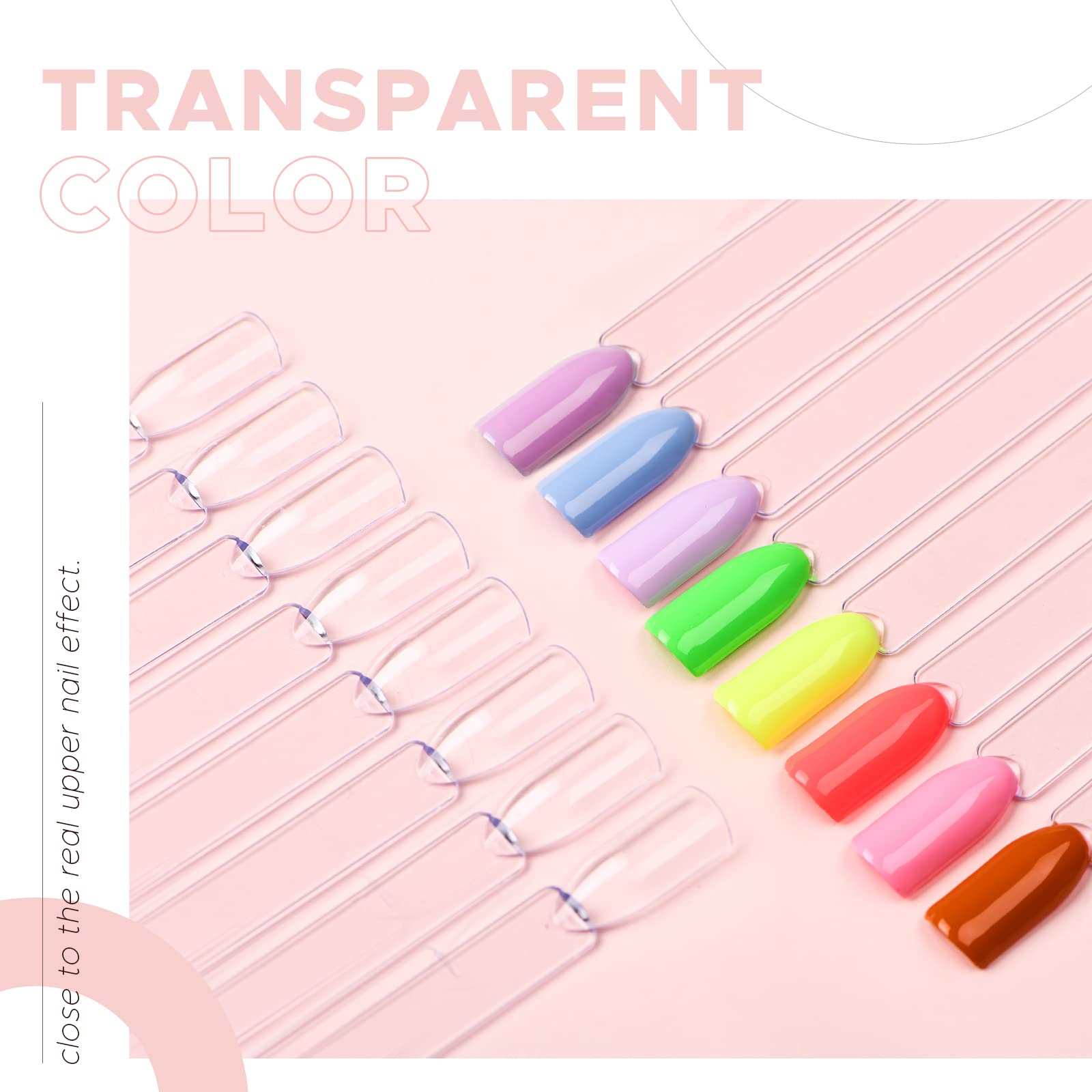 AZUREBEAUTY full fan of 150 clear sticks fanned out to view many shades for easier comparison