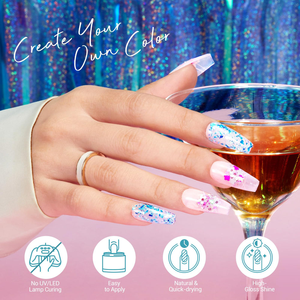 AZUREBEAUTY finished manicure showcasing glossy, long-lasting wear and radiant shine