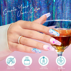 AZUREBEAUTY finished manicure showcasing glossy, long-lasting wear and radiant shine