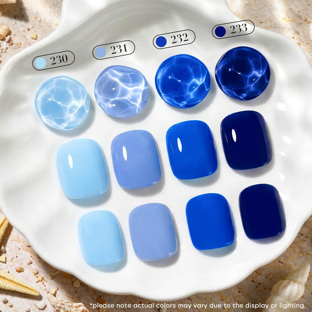 AZUREBEAUTY four bottles arranged flatlay to display color variety and styling options