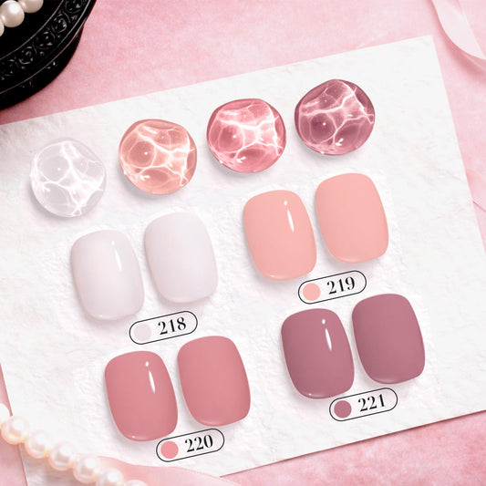 AZUREBEAUTY four shades laid out to show color range and coordination