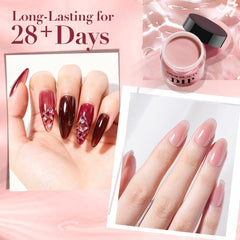 AZUREBEAUTY application of French tip showing clean lines and buildable color