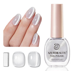 AZUREBEAUTY bottle front view showing silver glitter top coat and label benefits