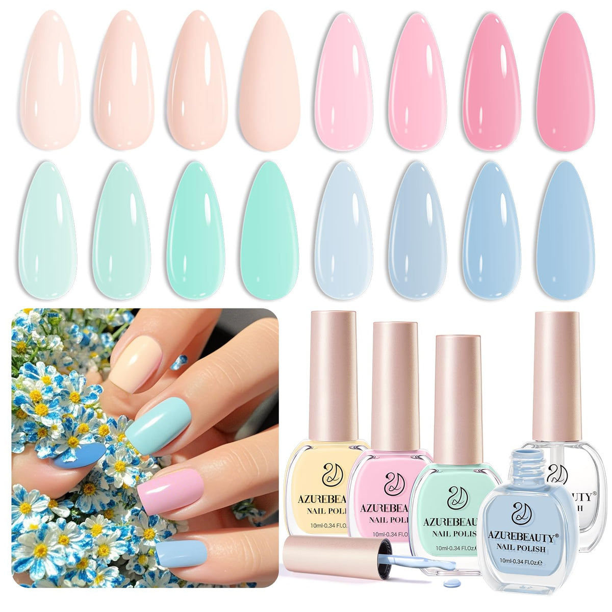 AZUREBEAUTY front box set displayed, presents ready-to-gift polish kit benefit