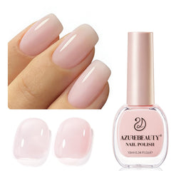 AZUREBEAUTY front bottle view showing sleek packaging and glossy finish benefit