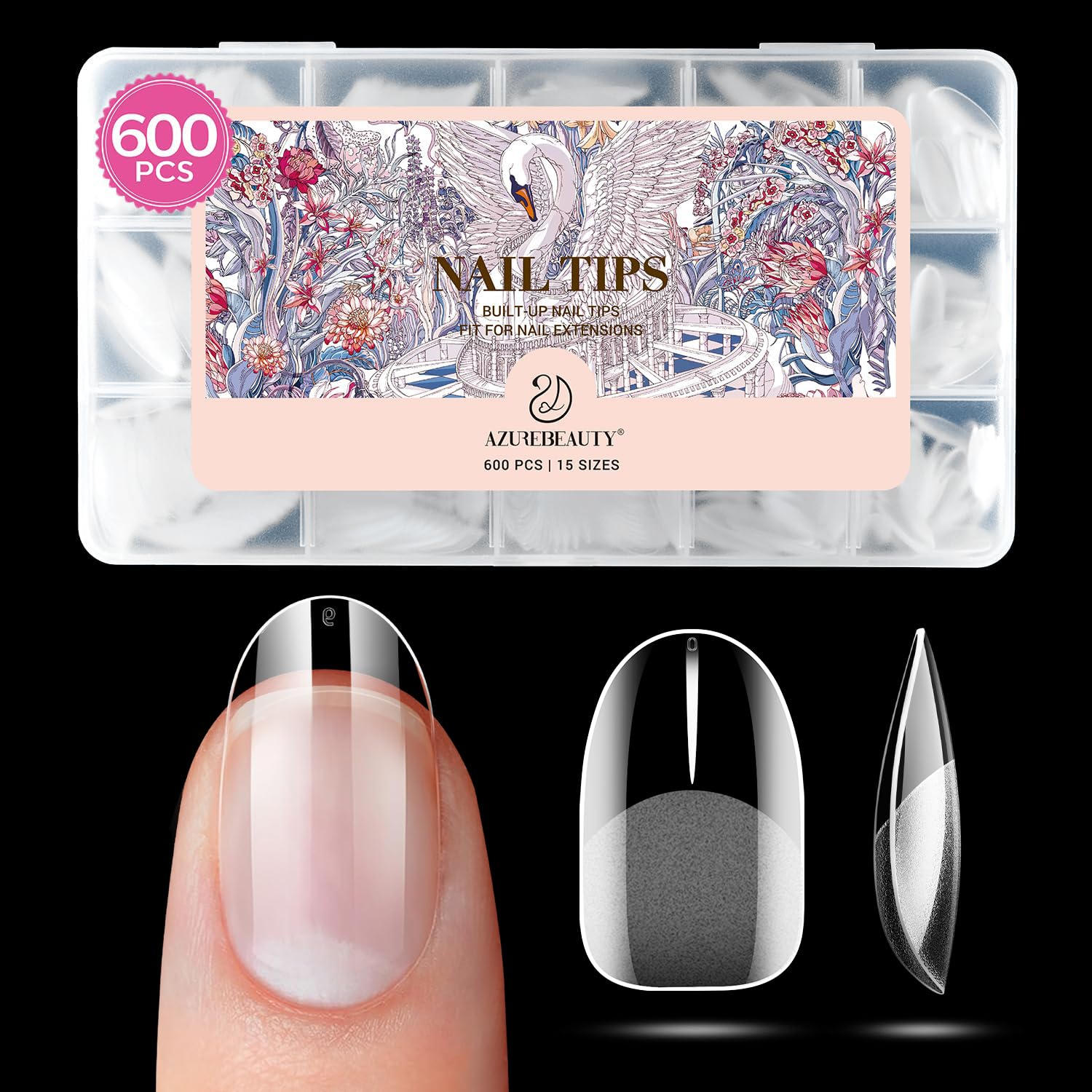 AZUREBEAUTY front packaging showing clear tip set and benefits