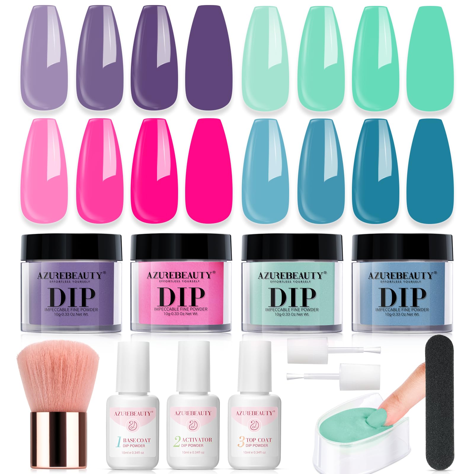 AZUREBEAUTY front kit packaging showing all components and gift-ready presentation
