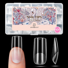 AZUREBEAUTY front packaging showing 600 medium square tips, easy selection benefit