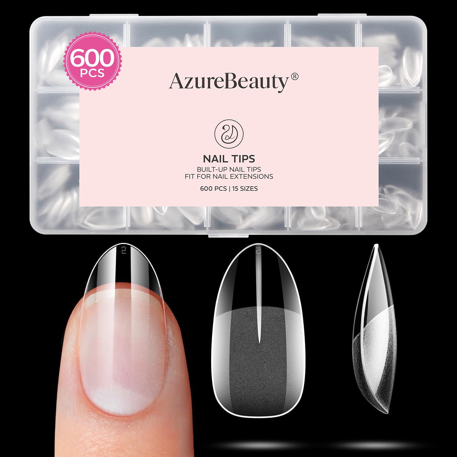 AZUREBEAUTY front packaging showing 600pcs kit and clear benefit