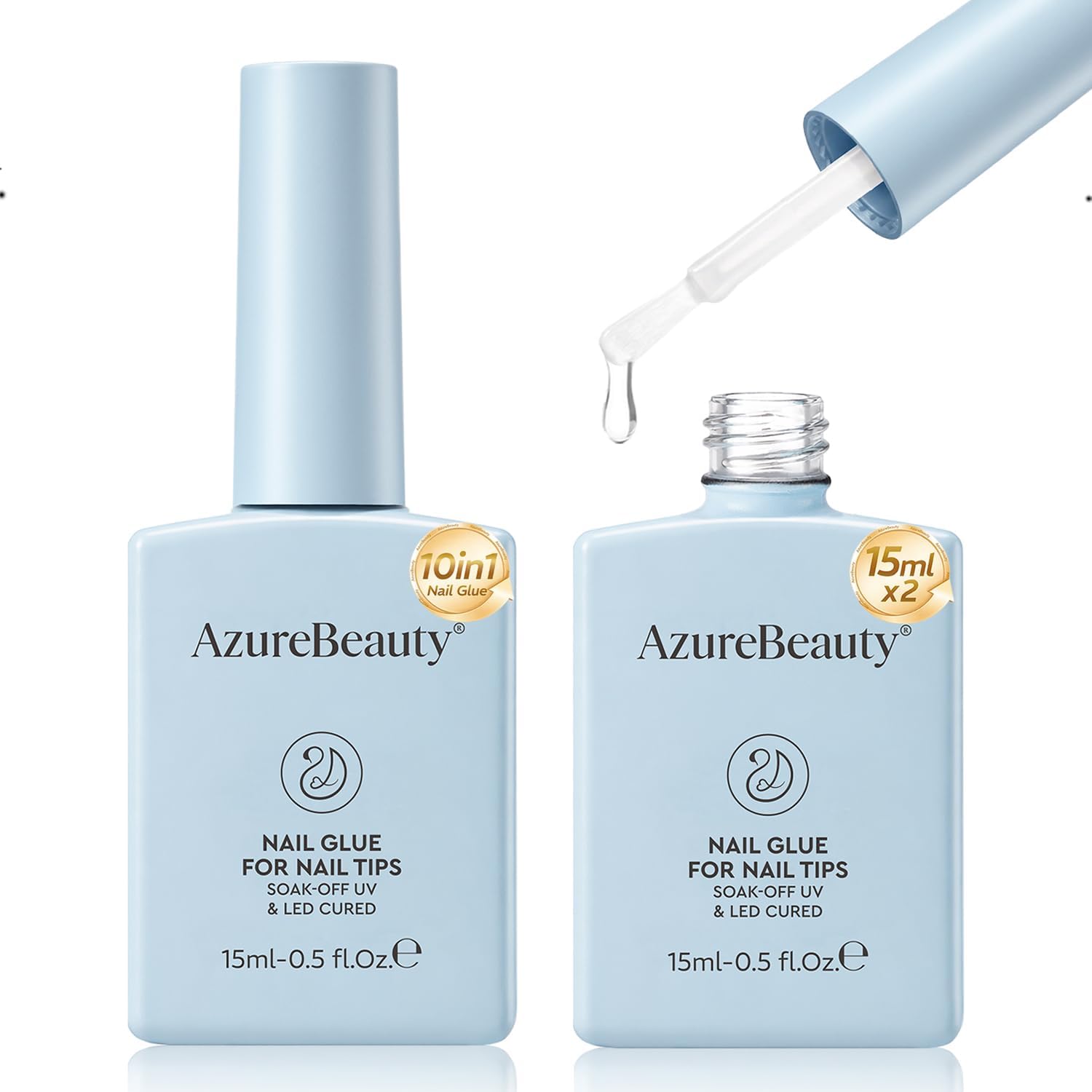 AZUREBEAUTY front packaging showing dual 15ml bottles and benefits