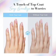 AZUREBEAUTY glossy manicure on hand demonstrating high-shine protection benefit