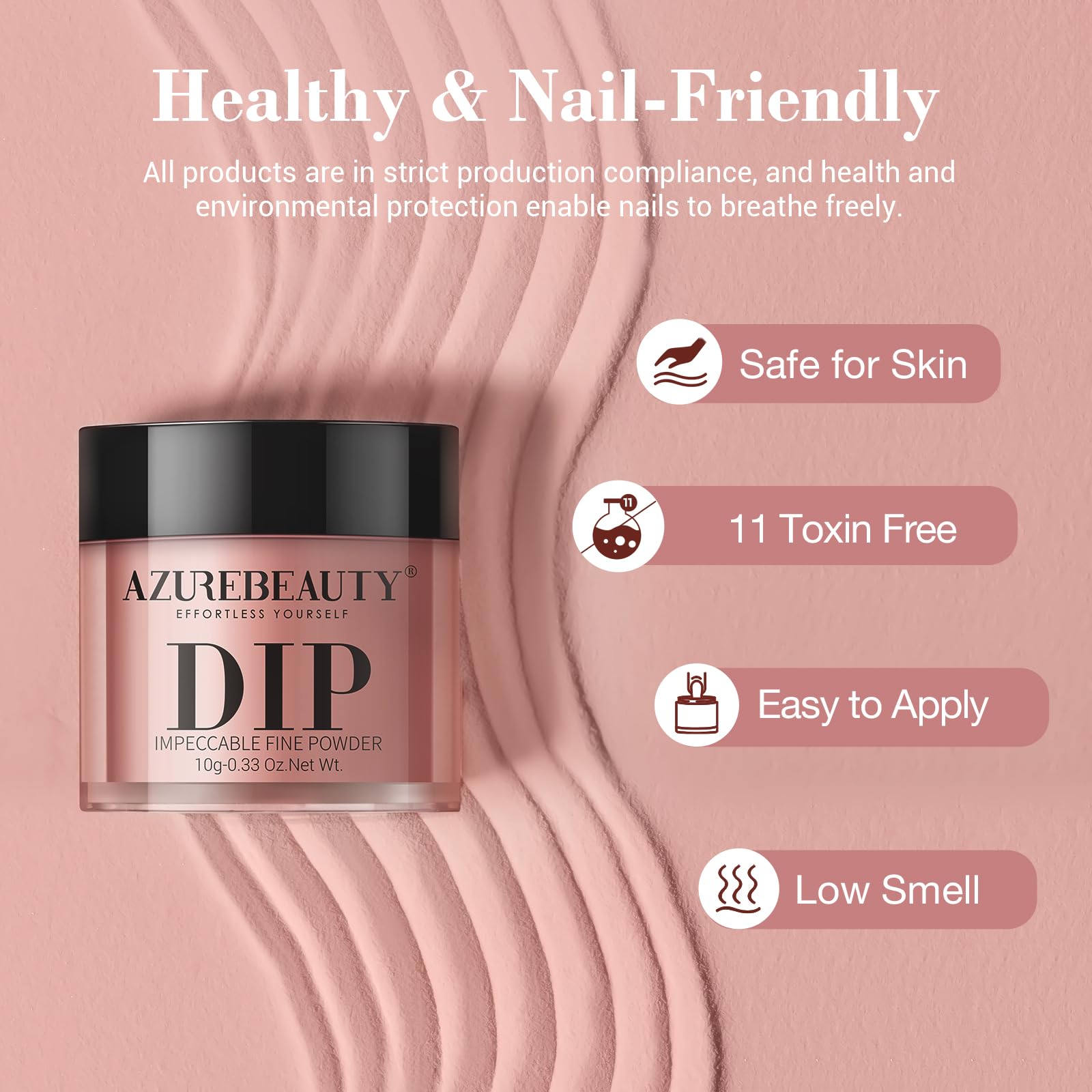 AZUREBEAUTY manicured hand wearing kit colors for polished look