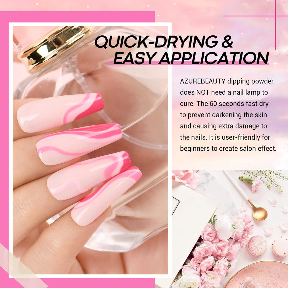 AZUREBEAUTY hands dipping finger to show easy lamp-free application benefit