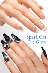 AzureBeauty magnet held over nail demonstrating how to pull pigment into a stripe