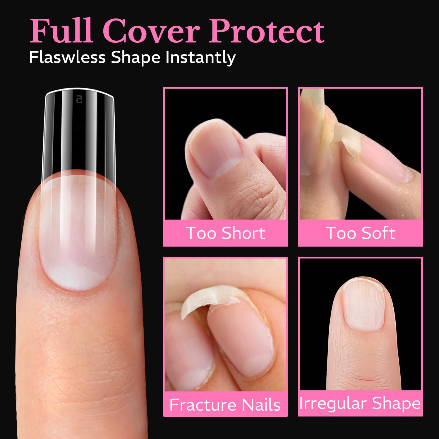 AZUREBEAUTY hands applying press-on tips at home for quick salon results