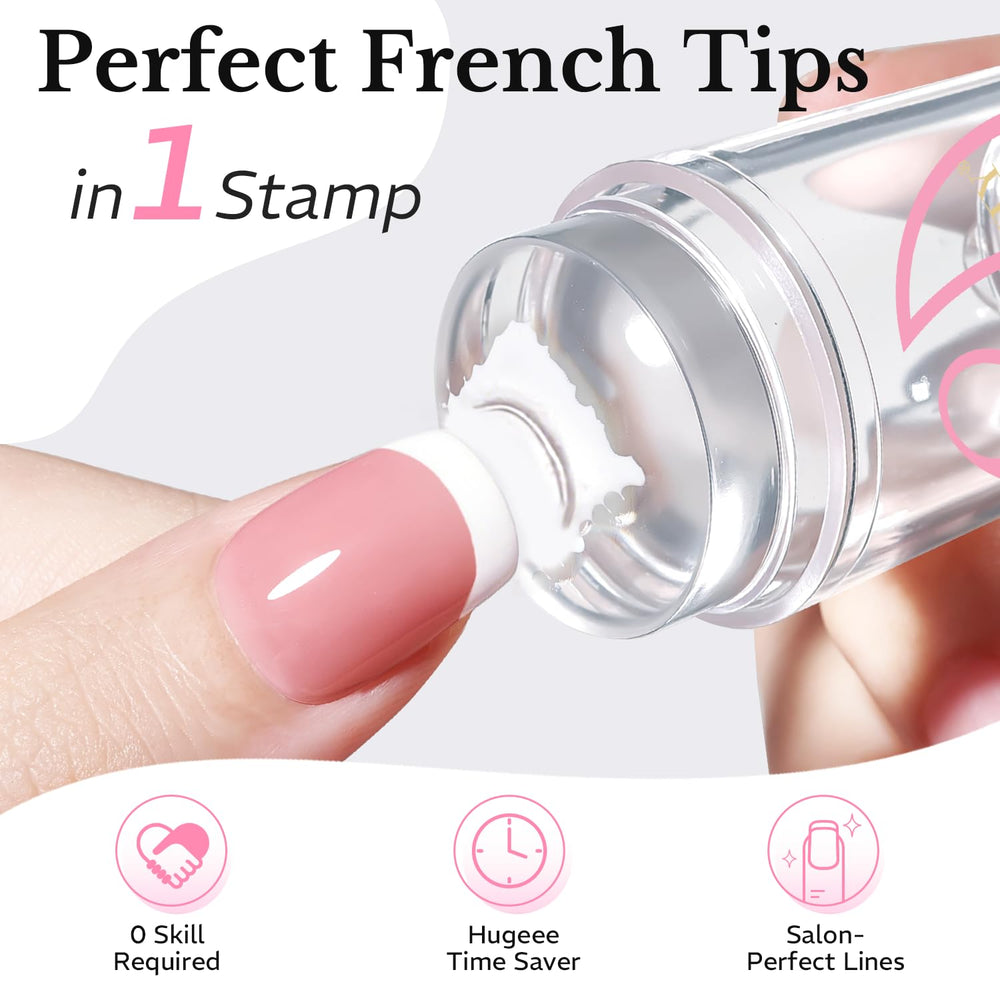 Close-up of AZUREBEAUTY jelly stamper silicone tip highlighting soft texture for precise pickup