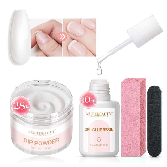 AzureBeauty kit front view showing all contents for fast nail repairs