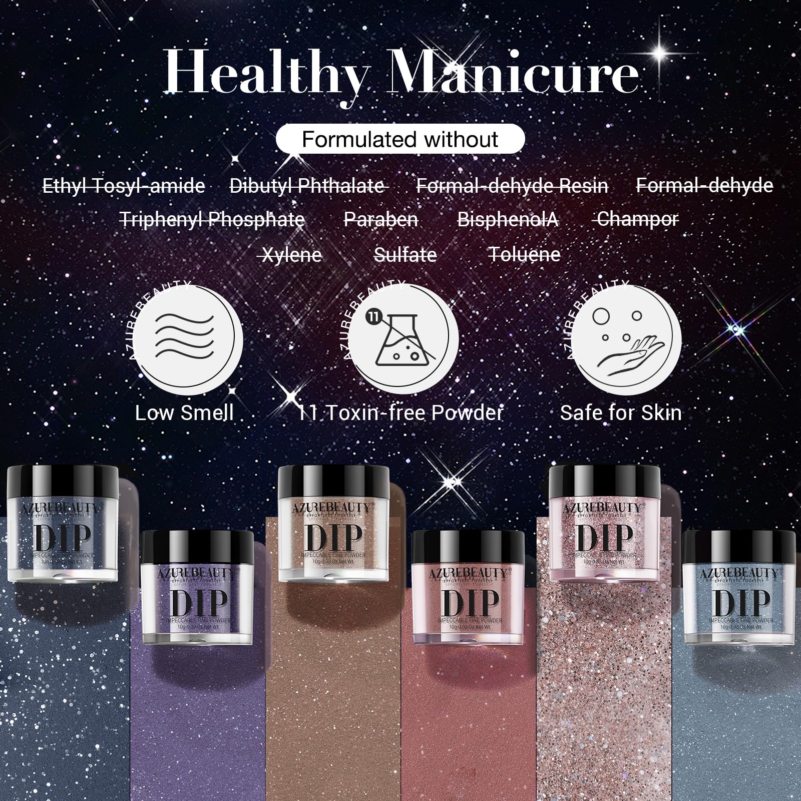 AZUREBEAUTY product label close-up showing ingredients and usage guidance