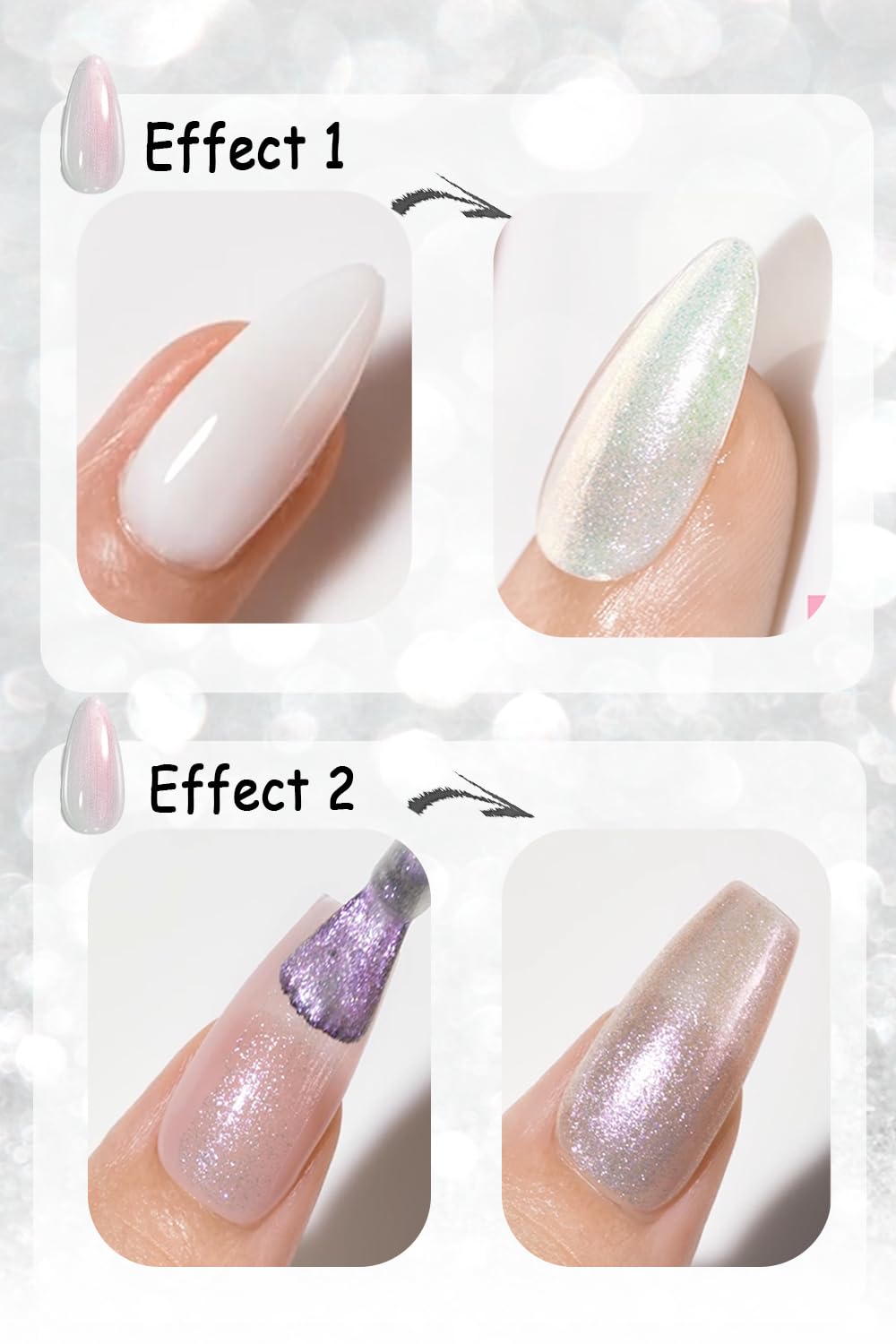 AZUREBEAUTY layered over dark base demonstrating color shift and depth