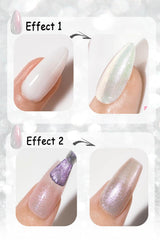 AZUREBEAUTY layered over dark base demonstrating color shift and depth