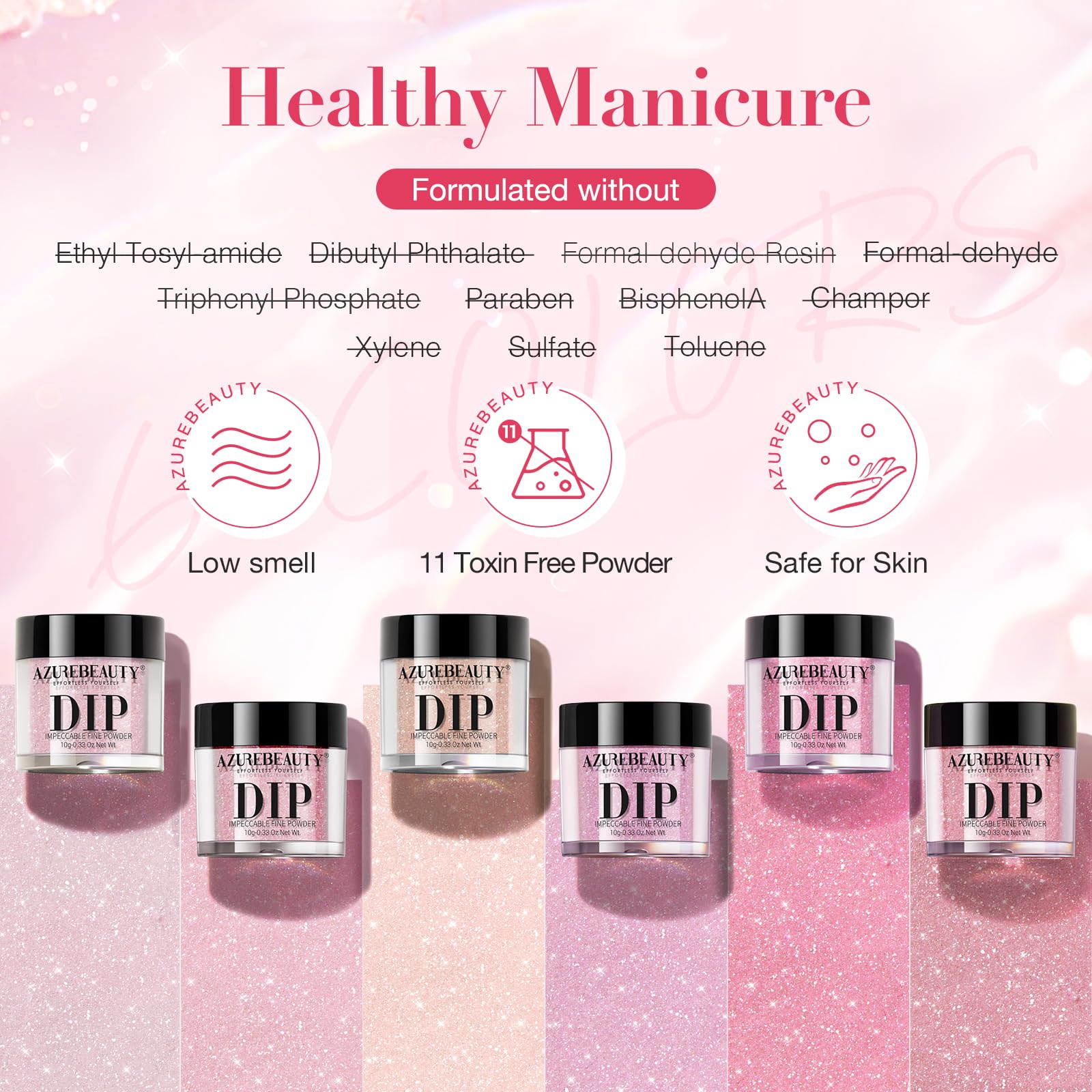 AZUREBEAUTY lifestyle shot of at-home manicure delivering salon-style nails