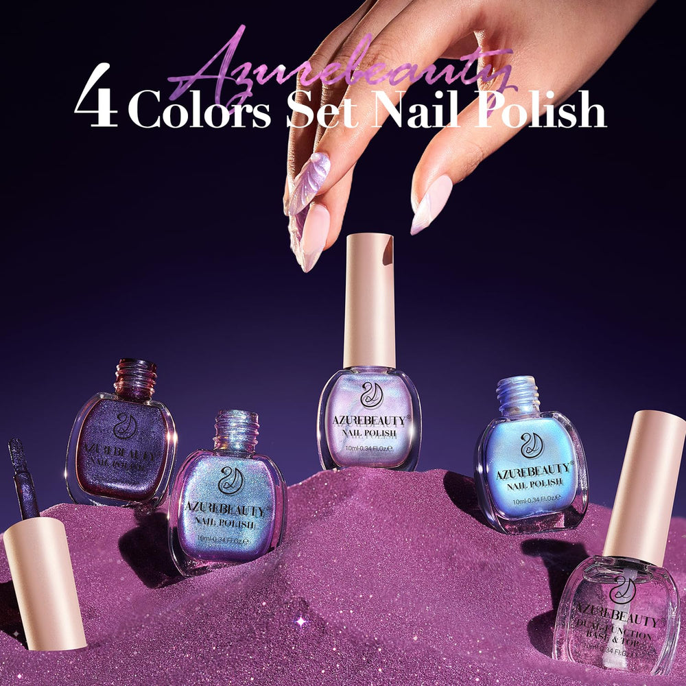 AZUREBEAUTY lifestyle shot with outfit showing finished manicure for special occasions