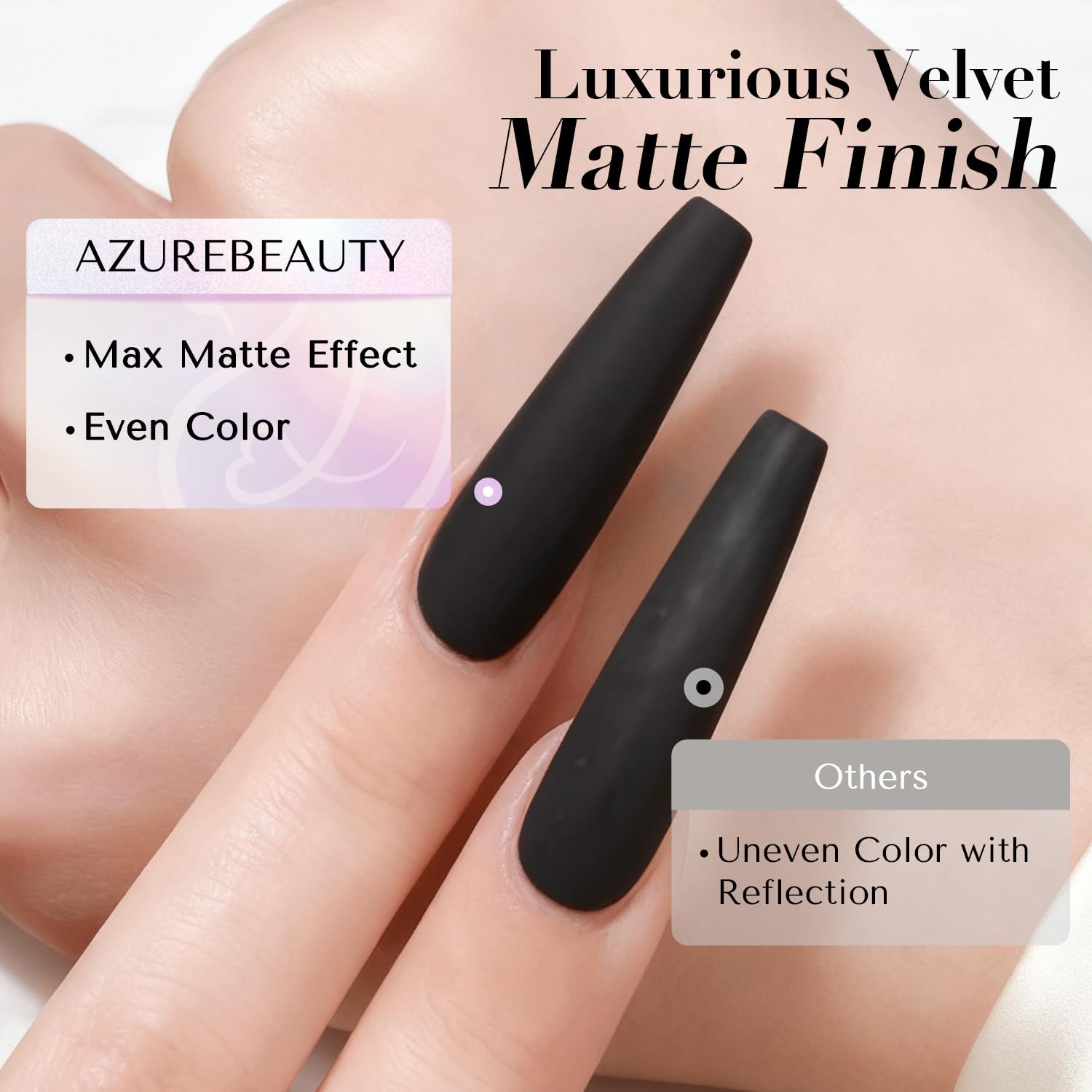 AZUREBEAUTY before and after polish transformation to matte finish