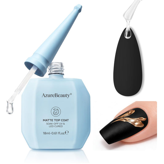 AZUREBEAUTY bottle front view showing matte top coat and larger 18ML size benefit