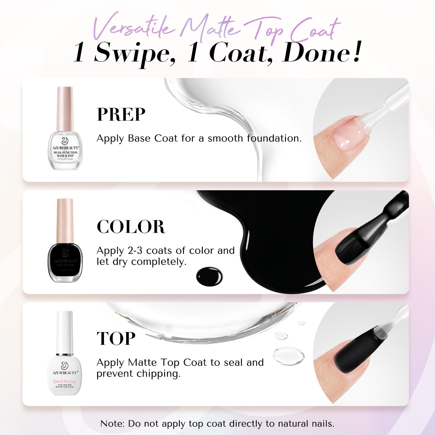 AZUREBEAUTY manicure scene on a table for easy at-home salon look