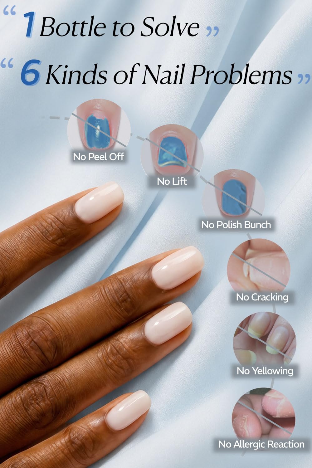 AZUREBEAUTY being applied to a natural nail to boost adhesion and reduce lifting