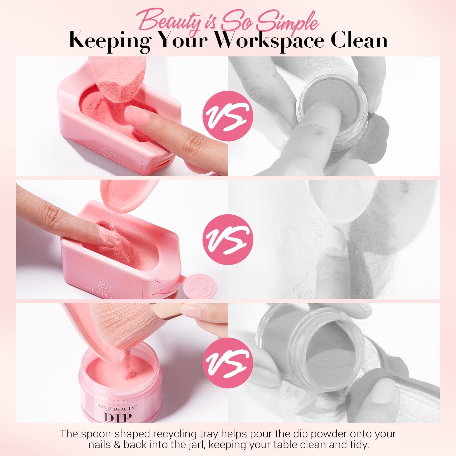 AZUREBEAUTY nail brush and glass file included for faster cleanup and precise shaping