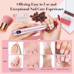 AZUREBEAUTY manicure tools arranged on mat for organized workspace benefit