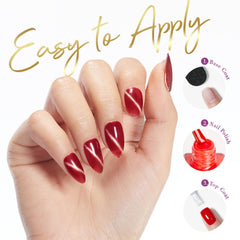 AZUREBEAUTY nails in use with cat-eye effect showing quick-dry, salon-look benefit