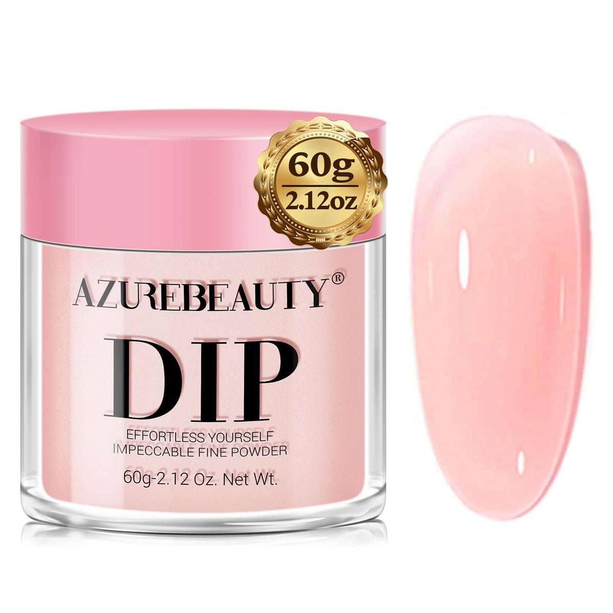 AzureBeauty jar front view shows nude pink shade and generous 2 oz capacity