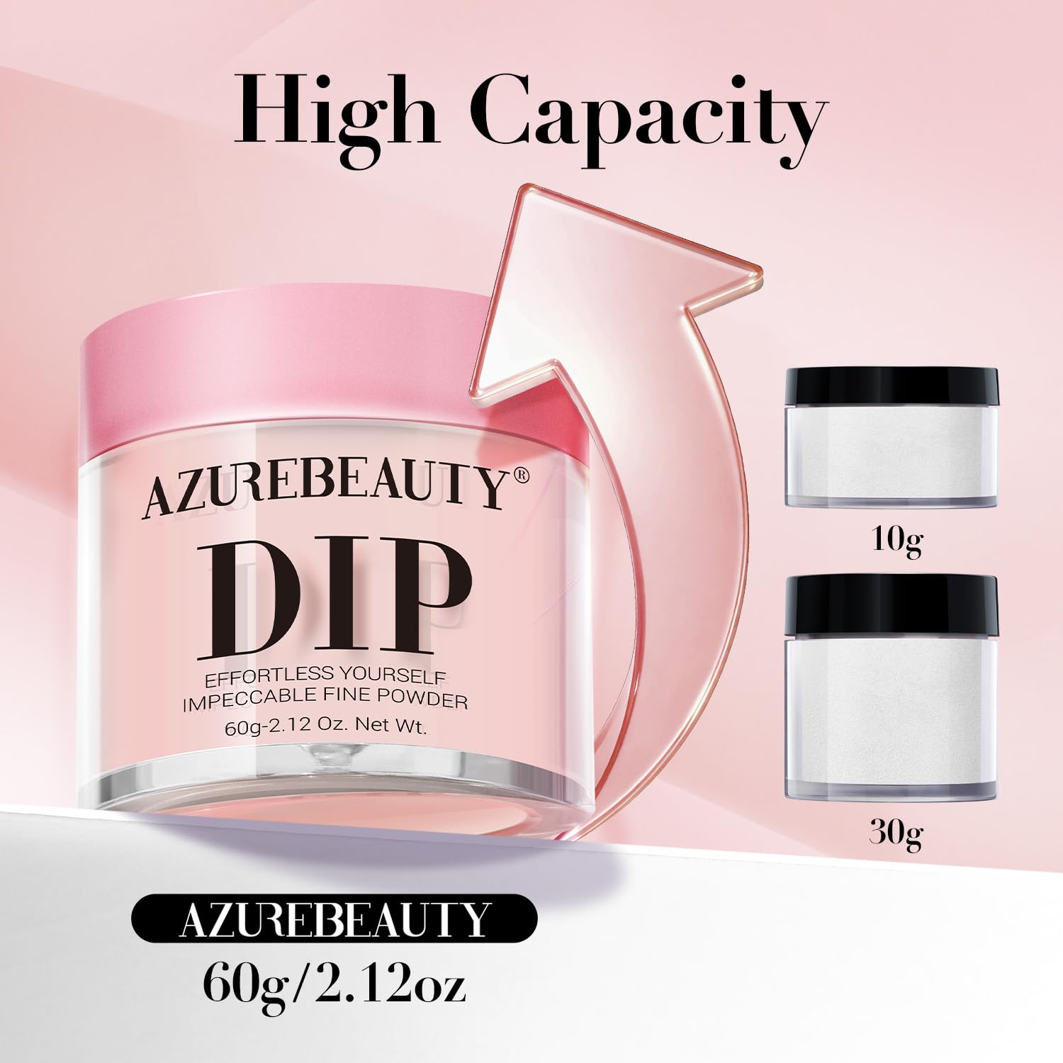 AzureBeauty powder closeup reveals fine texture for even application benefits