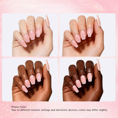AzureBeauty nails with embellishments shows how powder complements art